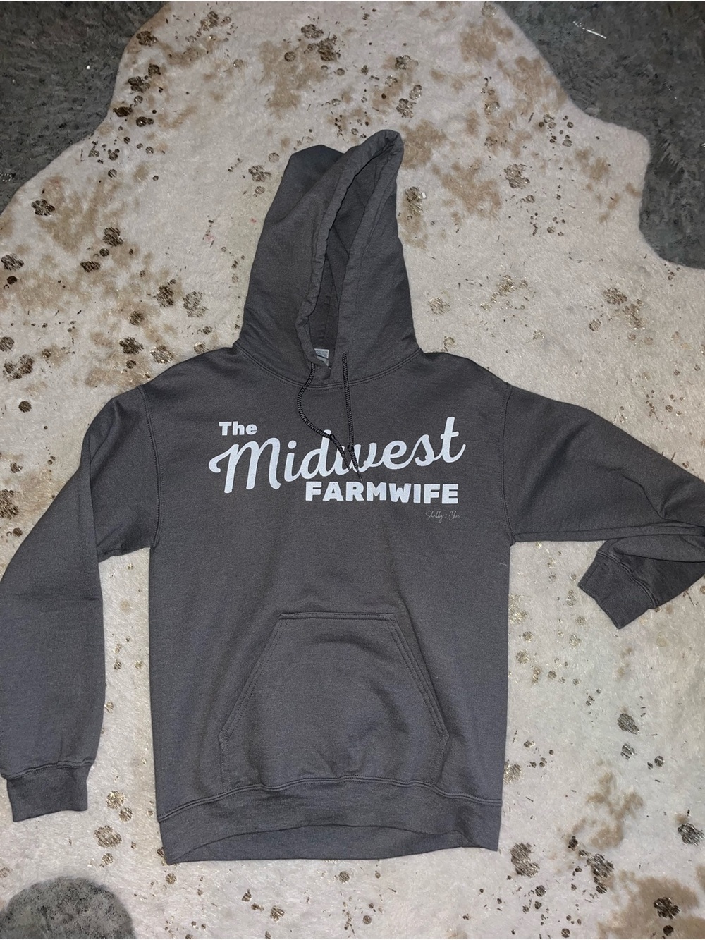 The Midwest Farmwife Charcoal Graphic Hoodie